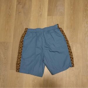 Coach Blue Shorts with Brown Accents